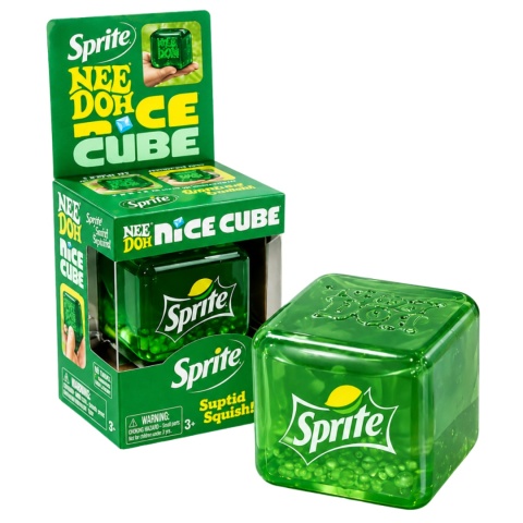 Gniotek NeeDoh sensoryczny Nice Cube kostka lodu antystresowy Squishy 6 cm Zielony