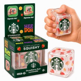 Gniotek NeeDoh sensoryczny Nice Cube kostka lodu antystresowy Squishy 6 cm