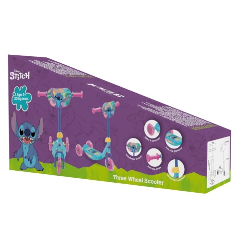 Hulajnoga trójkołowa STITCH dla dzieci regulowana 3-kołowa BABY STITCH