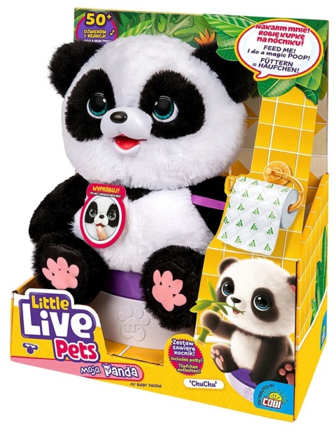 INTERAKTYWNA PANDA CHUCHU Little Live Pets reaguje na dotyk dźwięki