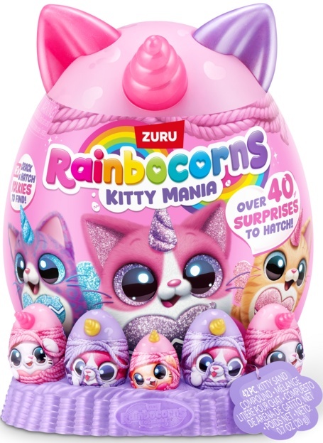 JAJKO NIESPODZIANKA RAINBOCORNS Eggzania Kitty Mania kotek Maskotka
