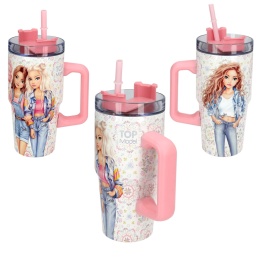 KUBEK TERMICZNY TOP MODEL 600 ML TO GO FESTIVAL FUN ze słomką 590ml stal