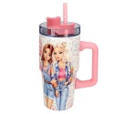 KUBEK TERMICZNY TOP MODEL 600 ML TO GO FESTIVAL FUN ze słomką 590ml stal