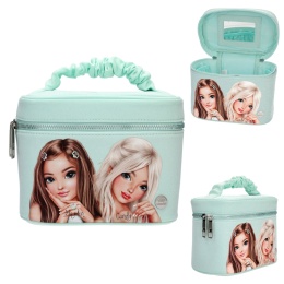 KUFEREK KOSMETYCZNY TOP MODEL GLOW TO GO KOSMETYCZKA Z LUSTERKIEM BROKAT