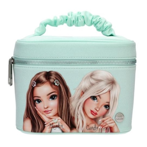 KUFEREK KOSMETYCZNY TOP MODEL GLOW TO GO KOSMETYCZKA Z LUSTERKIEM BROKAT