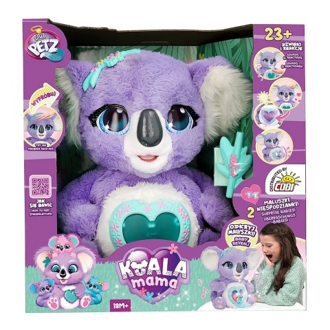 INTERAKTYWNA MAMA KOALA rodzi maluszki dźwięki światła 35 cm