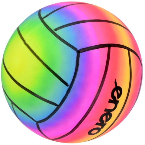 PIŁKA siatkowa RAINBOW 21 cm winylowa PVC plażowa kolorowa Enero