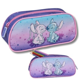 PIÓRNIK szkolny STITCH ANGEL saszetka szkolna jednokomorowy na zamek