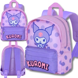PLECAK PRZEDSZKOLNY KUROMI SANRIO 27 CM JEDNOKOMOROWY DZIECIĘCY FIOLETOWY