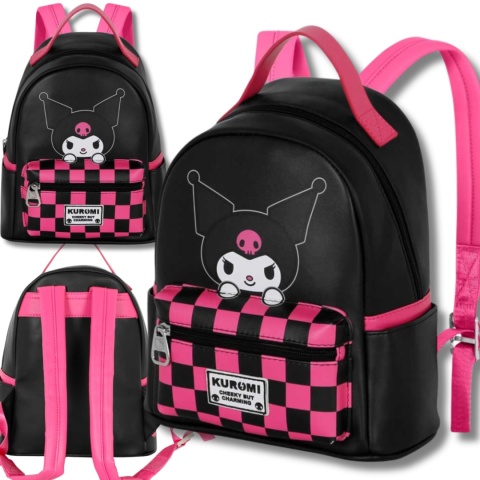 PLECAK PRZEDSZKOLNY KUROMI SANRIO CHESS 25 CM JEDNOKOMOROWY DZIECIĘCY