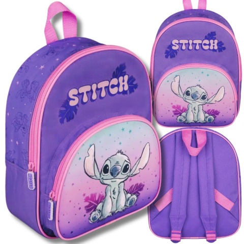 PLECAK STITCH ANGEL dziecięcy przedszkolny z kieszenią na zamek lekki 30cm