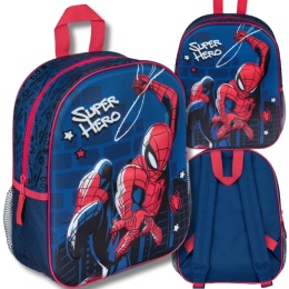 PLECAK przedszkolny SPIDERMAN 3D dziecięcy z kieszeniami na bidon