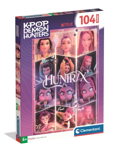 PUZZLE K-POP DEMON HUNTERS 104 elementów Huntrix układanka dla dzieci