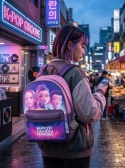 Plecak K Pop Demon Hunters różowy metaliczny K-POP przedszkolny