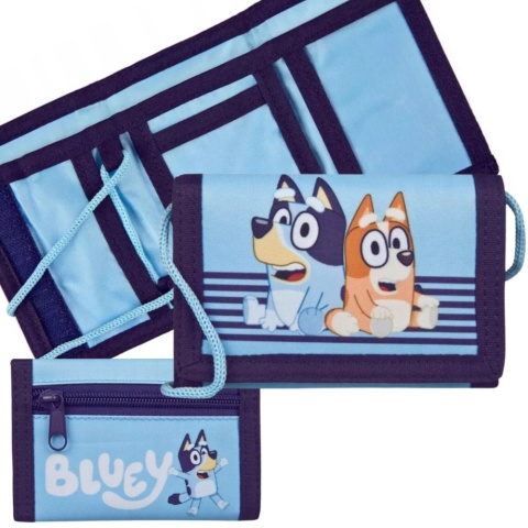 Portfel dziecięcy BLUEY I BINGO dla dzieci saszetka z przegródkami