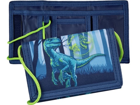 Portfel dziecięcy JURASSIC WORLD DINOZAURY dla dzieci saszetka z przegródkami