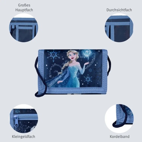 Portfel dziecięcy KRAINA LODU Frozen Elsa dla dzieci saszetka z przegródkami