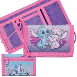 Portfel dziecięcy STITCH ANGEL dla dzieci saszetka z przegródkami