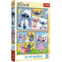 Puzzle STITCH dla dzieci 2x70 elementów dwie układanki