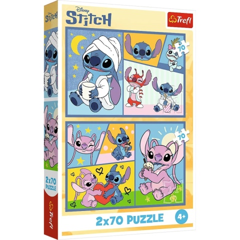 Puzzle STITCH dla dzieci 2x70 elementów dwie układanki