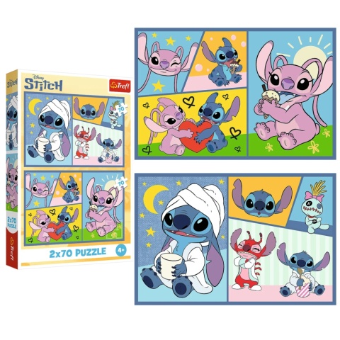 Puzzle STITCH dla dzieci 2x70 elementów dwie układanki