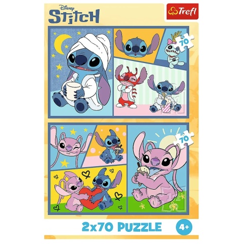 Puzzle STITCH dla dzieci 2x70 elementów dwie układanki