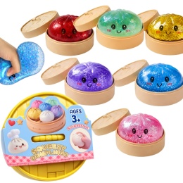 Squishy Dumpling gniotek pierożek brokatowy 10 cm HIT TikTok antystresowy DUM-5