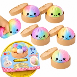 Squishy Dumpling gniotek pierożek tęczowy 10 cm HIT TikTok antystresowy DUM-6
