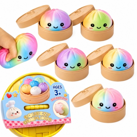 Squishy Dumpling gniotek pierożek tęczowy 10 cm HIT TikTok antystresowy DUM-6