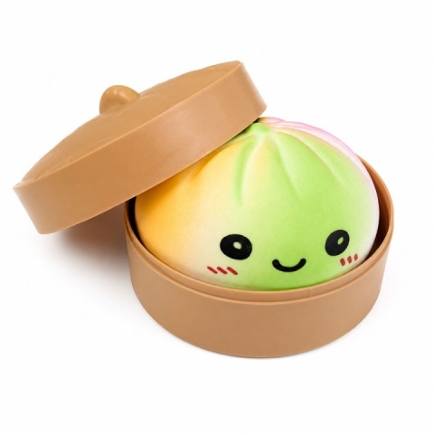 Squishy Dumpling gniotek pierożek tęczowy 10 cm HIT TikTok antystresowy DUM-6