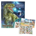 WYKLEJANKA DINO WORLD Z NAKLEJKAMI DINOZAURY ZESTAW KREATYWNY