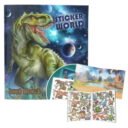 WYKLEJANKA DINO WORLD Z NAKLEJKAMI DINOZAURY ZESTAW KREATYWNY