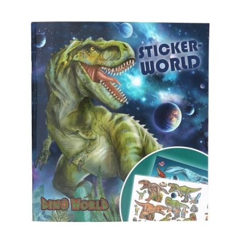WYKLEJANKA DINO WORLD Z NAKLEJKAMI DINOZAURY ZESTAW KREATYWNY