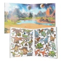 WYKLEJANKA DINO WORLD Z NAKLEJKAMI DINOZAURY ZESTAW KREATYWNY
