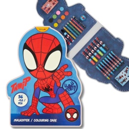 ZESTAW DO KOLOROWANIA SPIDEY Walizka 36 el. przybory SPIDERMAN dla dzieci