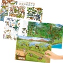 ZESTAW KREATYWNY DINO WORLD DINO ZOO z naklejkami DINOZAURY WYKLEJANKA