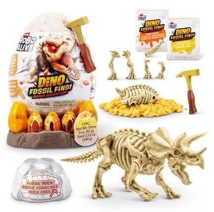 ZESTAW WYKOPALISKA ROBO ALIVE Dino Fossil Find Amber Adventure Dinozaur