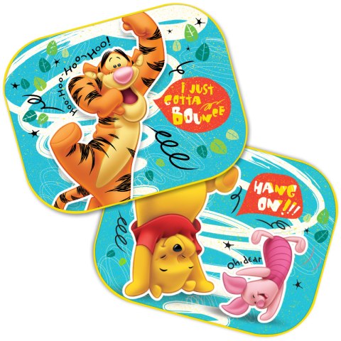 Zasłonki przeciwsłoneczne boczne 2szt. Kubuś Puchatek SEVEN 9305