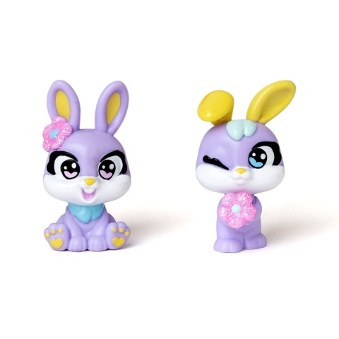 CHERRY PETS CONFETTI CUPCAKE 2 figurki króliczki Hoppy Poppy z konfetti