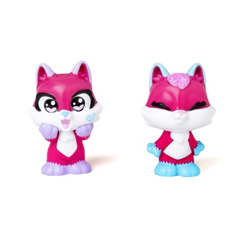 CHERRY PETS CONFETTI CUPCAKES 2 figurki liski Ginger Roxy konfetti zestaw