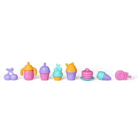 CHERRY PETS CONFETTI CUPCAKES 2 figurki liski Ginger Roxy konfetti zestaw