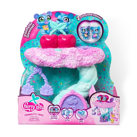 CHERRY PETS CONFETTI TREE KOALA drzewko 2 figurki bliźniaki konfetti