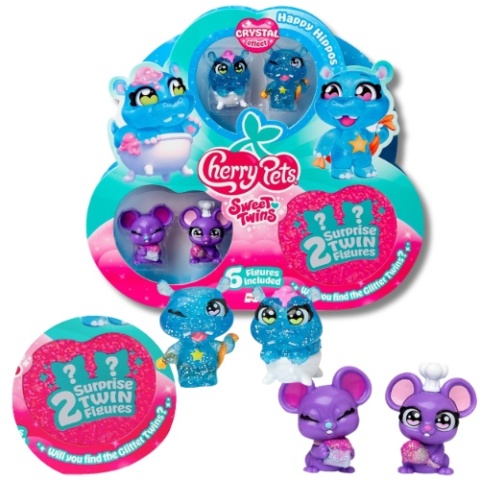 CHERRY PETS SWEET TWINS 6 figurek bliźniaków zestaw kolekcjonerski Figurka