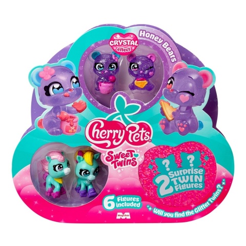 CHERRY PETS SWEET TWINS 6 figurek bliźniaków zestaw kolekcjonerski Figurka