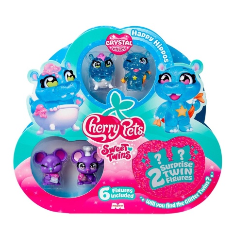 CHERRY PETS SWEET TWINS 6 figurek bliźniaków zestaw kolekcjonerski Figurka