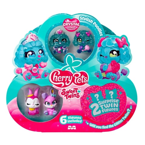 CHERRY PETS SWEET TWINS 6 figurek bliźniaków zestaw kolekcjonerski Figurka