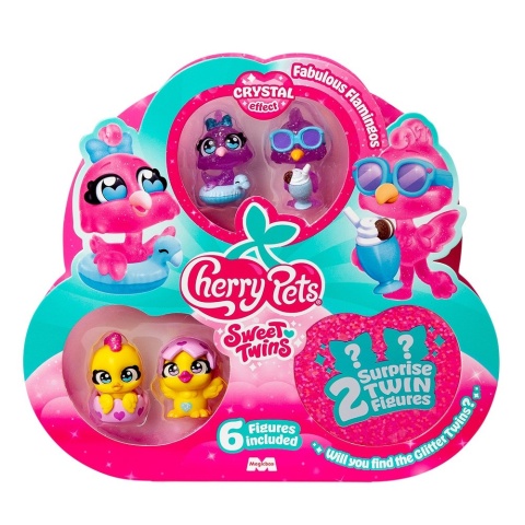 CHERRY PETS SWEET TWINS 6 figurek bliźniaków zestaw kolekcjonerski Figurka