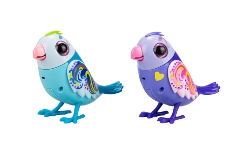 DIGIBIRDS Zestaw Domek Interaktywny ptak podwójny Śpiewa Ćwierka 50+ melodii