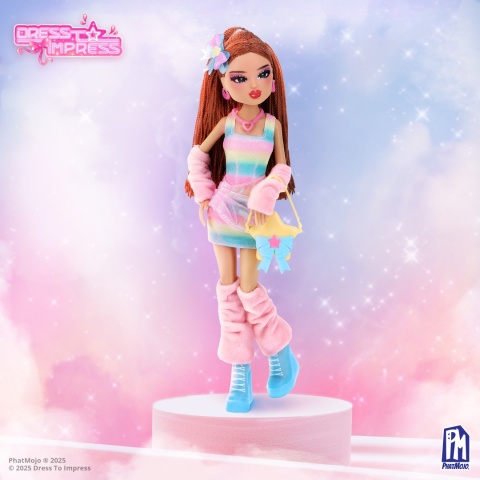 DRESS TO IMPRESS lalka Stardust Softie 29 cm Roblox z kodem DLC modowa