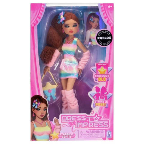DRESS TO IMPRESS lalka Stardust Softie 29 cm Roblox z kodem DLC modowa